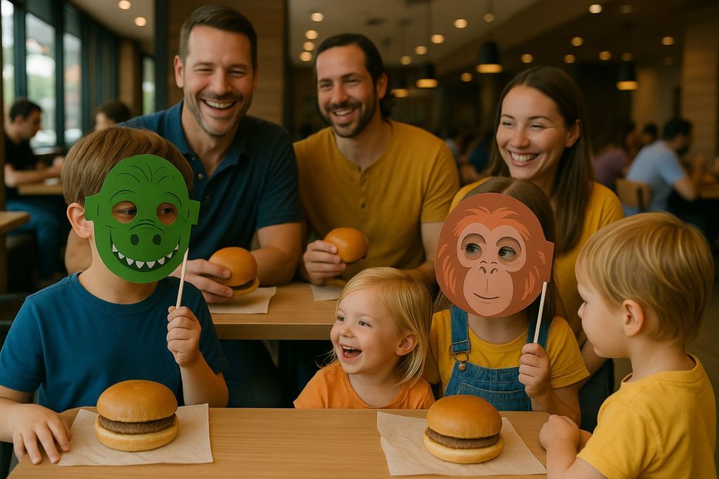 Handheld Promotional Masks for Restaurants