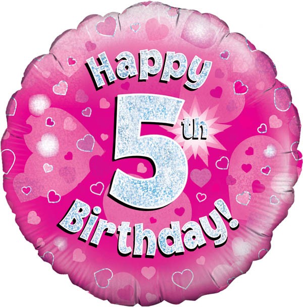 Happy 5th Birthday Girl S Helium Balloon Perfect Party