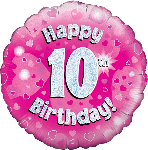 Happy 10th Birthday Girls Helium Balloon Perfect Party