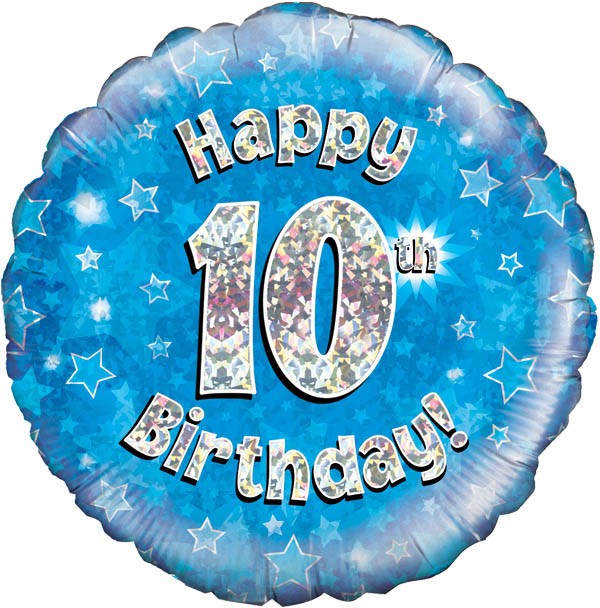 Happy 10th Birthday Boys Helium Balloon Perfect Party