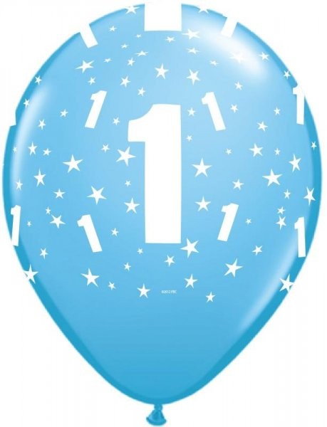 blue number 1 balloon