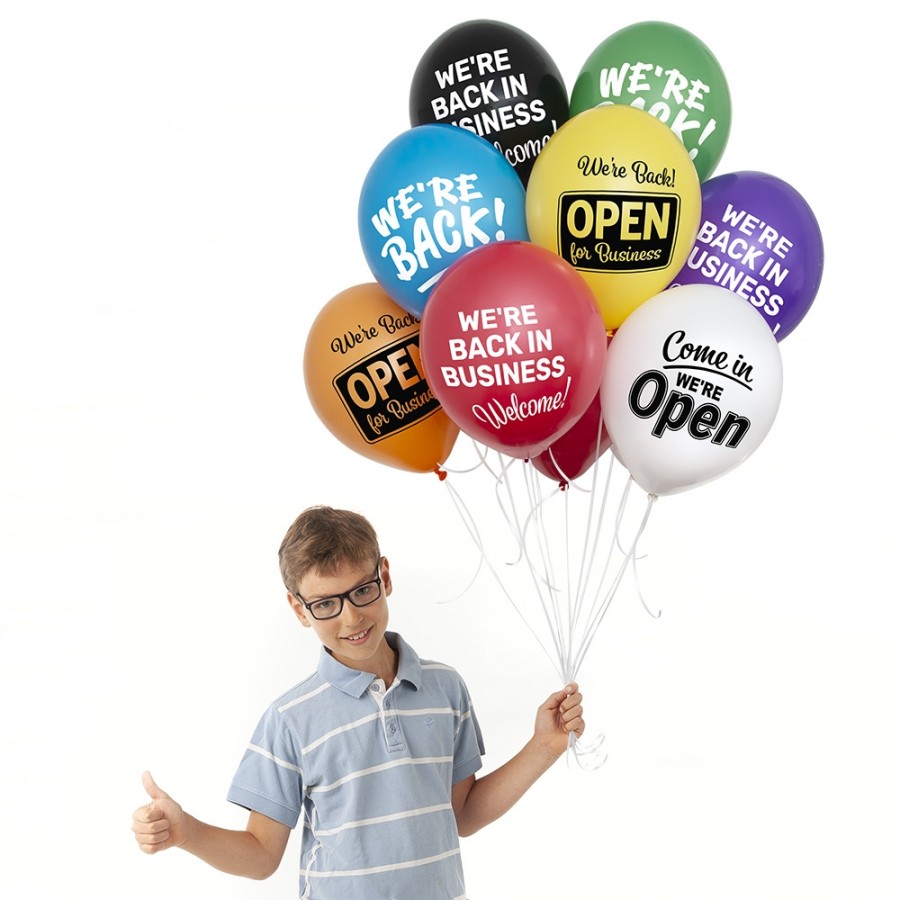 Welcome Back, We're Open Balloons