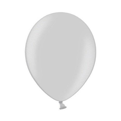 B Range 10" Pearlshine Silver 061 Latex Balloons (Each)