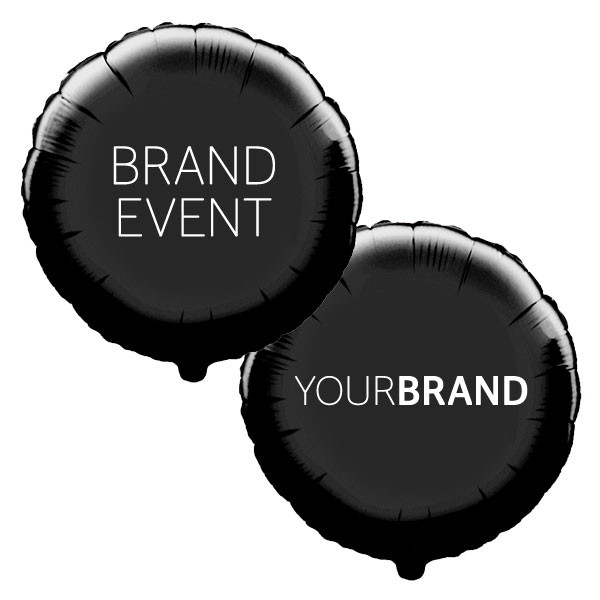 Brand Event Printed Foil Balloons Black