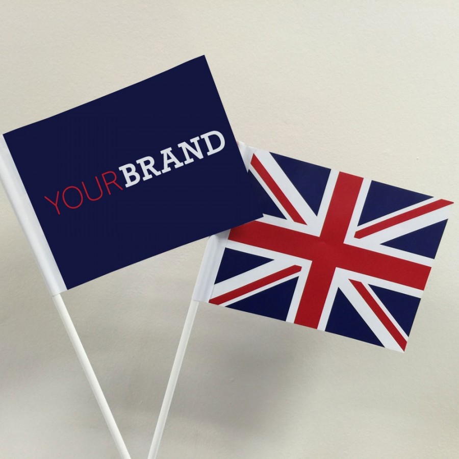 Branded Union Jack Hand Waving Flags