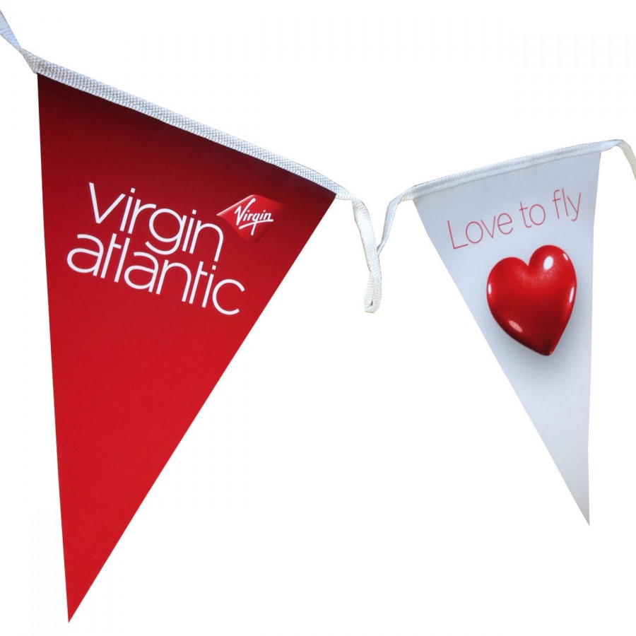 Indoor Paper Bunting for In-Store Promotions - Virgin Atlantic