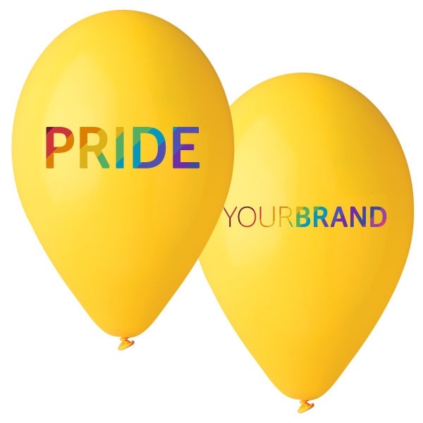 Pride Custom Printed Latex Balloons Yellow