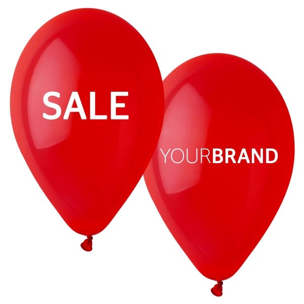 Printed SALE Latex Balloons Red