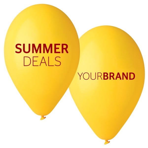 Summer Deals Printed Latex Balloons Yellow