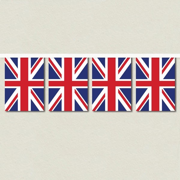 Union Jack Bunting with White Webbing