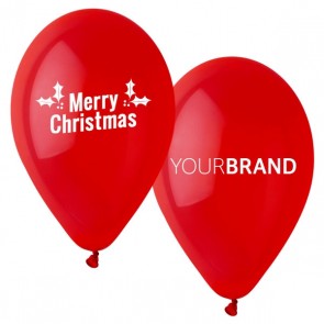 Merry Christmas Printed Latex Balloons