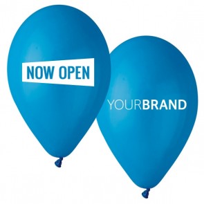 Now Open Printed Latex Balloons Blue