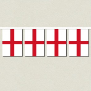 St George Cross England Bunting with White Webbing