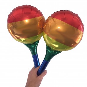 Handloon - Mini Foil Balloon with Integrated Handle (Pride or Silver)