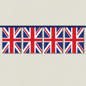 Union Jack Bunting - 10m Length with 32 Pennants