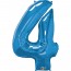 Giant Number 4 Foil Balloon Sapphire Blue