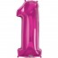 Giant Number 1 Foil Balloon Magenta