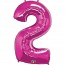 Giant Number 2 Foil Balloon Magenta