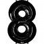 Giant Number 8 Foil Balloon Black