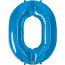 Giant Number 0 Foil Balloon Sapphire Blue