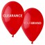 Clearance Printed Latex Balloons Red