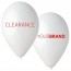 Clearance Printed Latex Balloons White