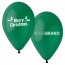 Merry Christmas Printed Latex Balloons Green