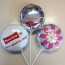 Assorted Printed Mini Foil Balloons on Sticks