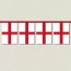 St George Cross England Bunting with Red Webbing