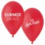 Summer Deals Printed Latex Balloons Red