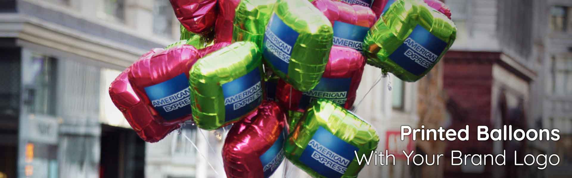 Promotional Balloons for American Express used for a High Street Handout