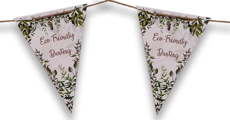 Eco Friendly Bunting - Paper & Wool Thread