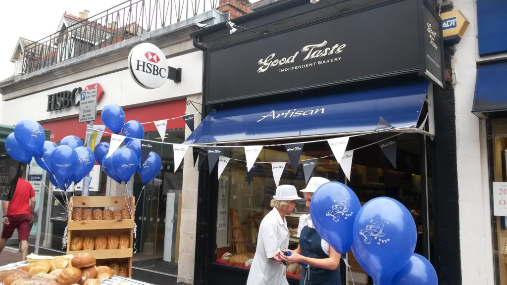 Bunting & Latex Balloons for Good Taste Bakeries