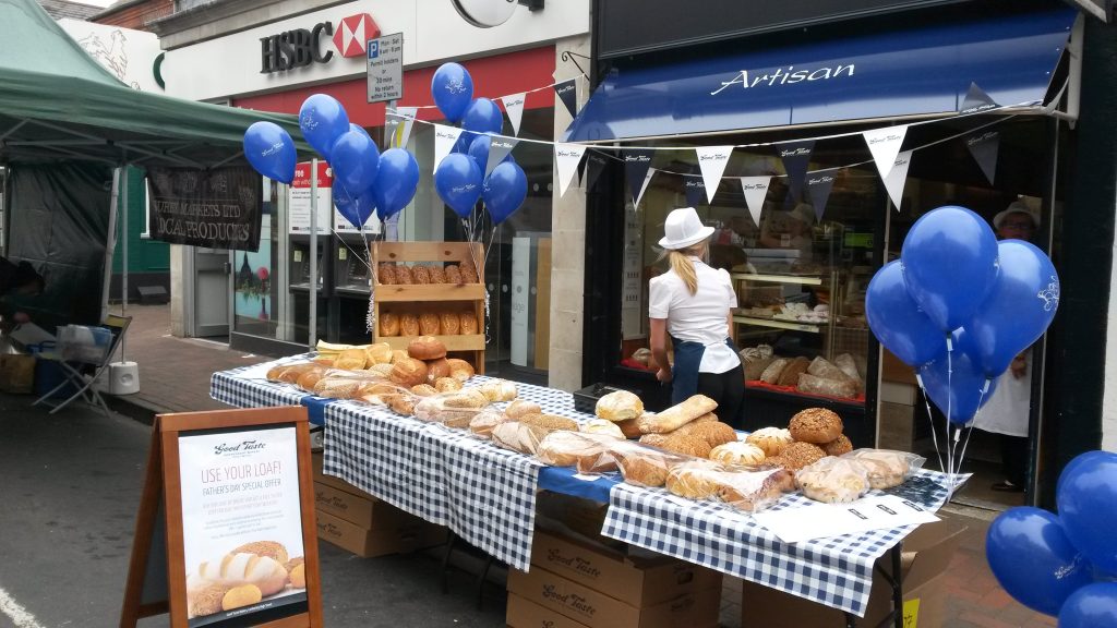 Bunting & Latex Balloons for Good Taste Bakeries